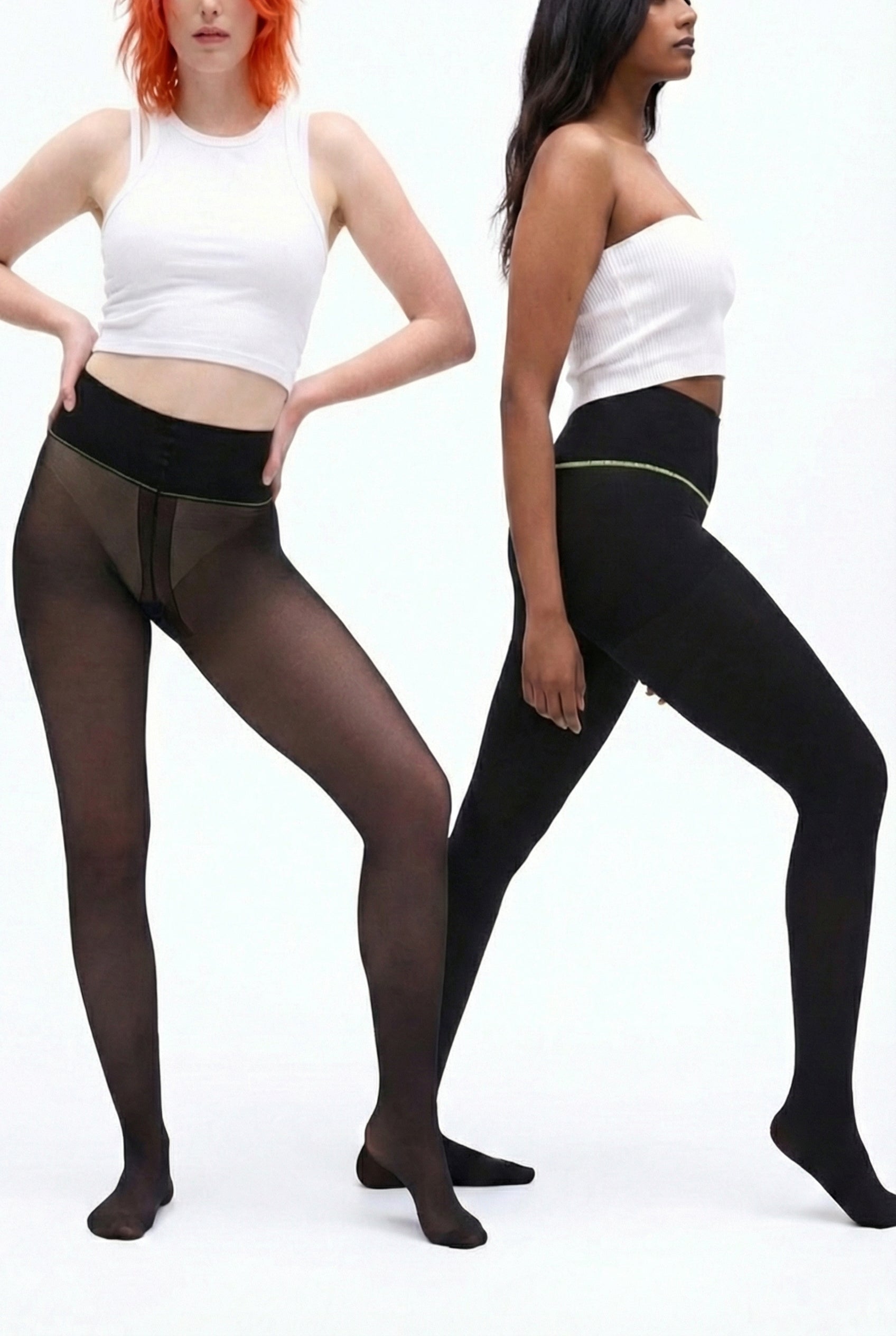 レッグウェア PURE GRANDE DIA-WARM Support Tights 2set Classic Sheer Tights - Impossibly Resilient Pantyhose – Sheertex